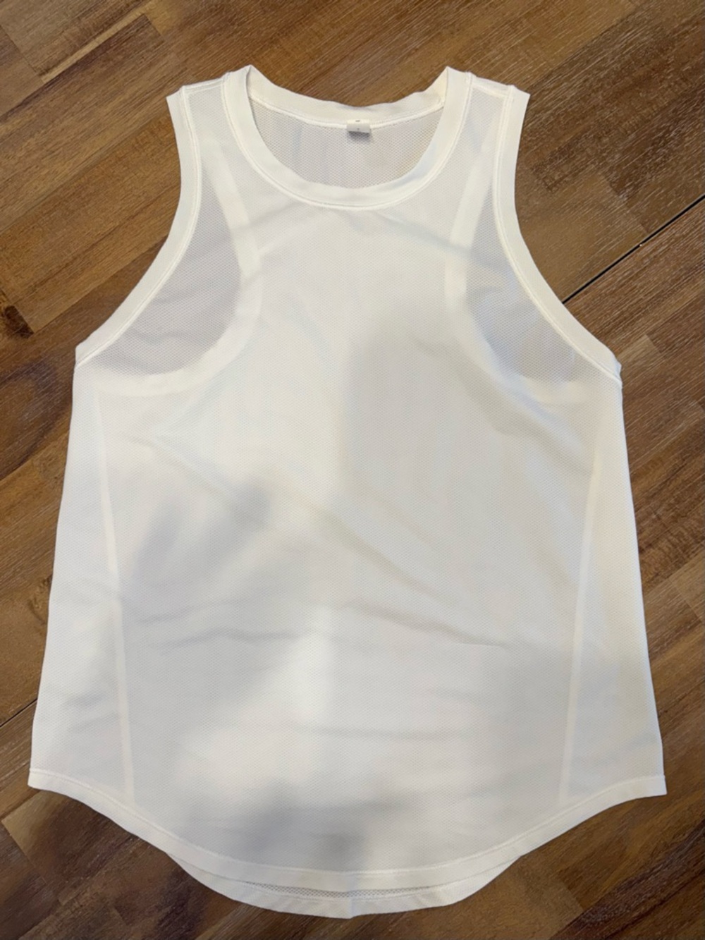 Lululemon White Mesh Sleeveless Tank Top